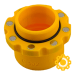 1.25-inch magnetic vacuum hose quick connect adapter for woodworking dust collection systems.
