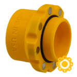 1.25-inch magnetic vacuum hose quick connect adapter for woodworking dust collection systems.