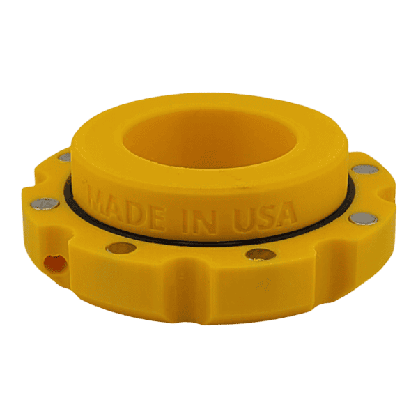 Magnetic dust extractor adapter for 2-1/2" and 1-1/4" vacuum hoses.