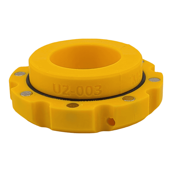 Magnetic dust extractor adapter for 2-1/2" and 1-1/4" vacuum hoses.