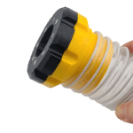 Magnetic dust extractor adapter for 2-1/2" and 1-1/4" vacuum hoses.