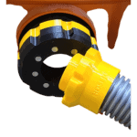 Magnetic Dust Extractor Size-Down Adapter for 2-1/2" and 1-1/4" Vacuum Hoses.