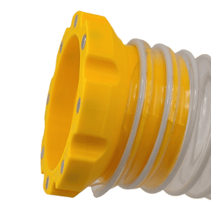 Magnetic 2.5-inch shop vac hose quick connect adapters for easy tool attachment.