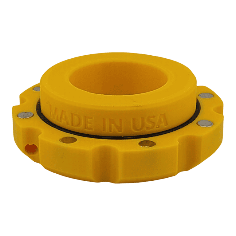 Magnetic dust extractor adapter for 2-1/2" and 1-1/4" vacuum hoses.