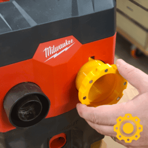 Magnetic Vacuum Port Adapter for Milwaukee 1-7/8" & 2-1/2" Shop Vacs and Dust Extractors