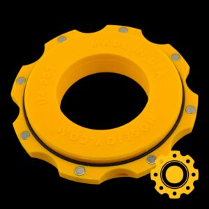 Magnetic Dust Collector Size-Down Adapter To Connect 4" & 2-1/2" Vacuum Hose